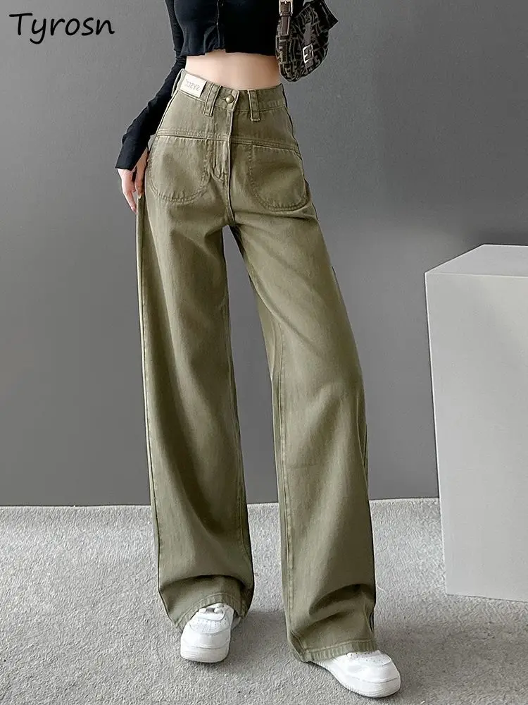 Fashion Jeans Women All-match Pokets Student High Waist Korean Style Spring Baggy Army Green Vintage Mopping Harajuku Streetwear
Fashion Jeans Women All-match Pokets Student High Waist Korean Style Spring Baggy Army Green Vintage Mopping Harajuku Streetwear