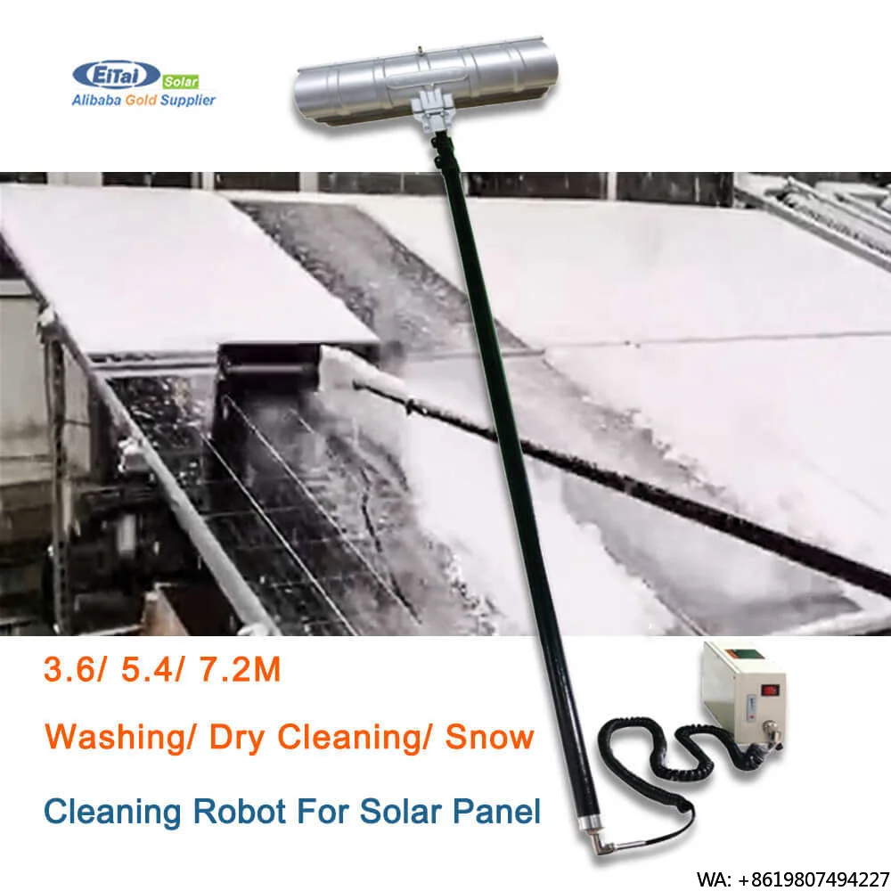 Solar Panel Cleaning Equipment Photovoltaic Replaceable Roller Brush With 3.6M 5.4M 7.2M Telescopic Pole
Solar Panel Cleaning Equipment Photovoltaic Replaceable Roller Brush With 3.6M 5.4M 7.2M Telescopic Pole