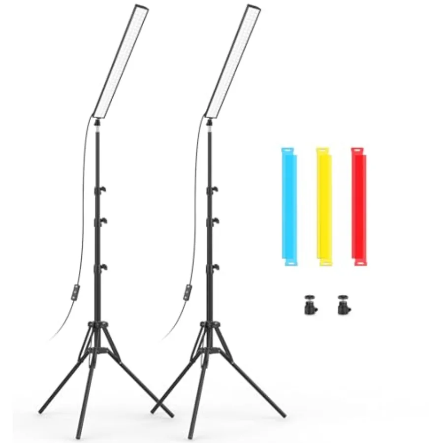 2 Pack LED Video Light Stick with 62.99'' Tripod Stand/Color Filter Dimmable 2500K-8500K Studio Light Wand Photography Lighting
2 Pack LED Video Light Stick with 62.99'' Tripod Stand/Color Filter Dimmable 2500K-8500K Studio Light Wand Photography Lighting