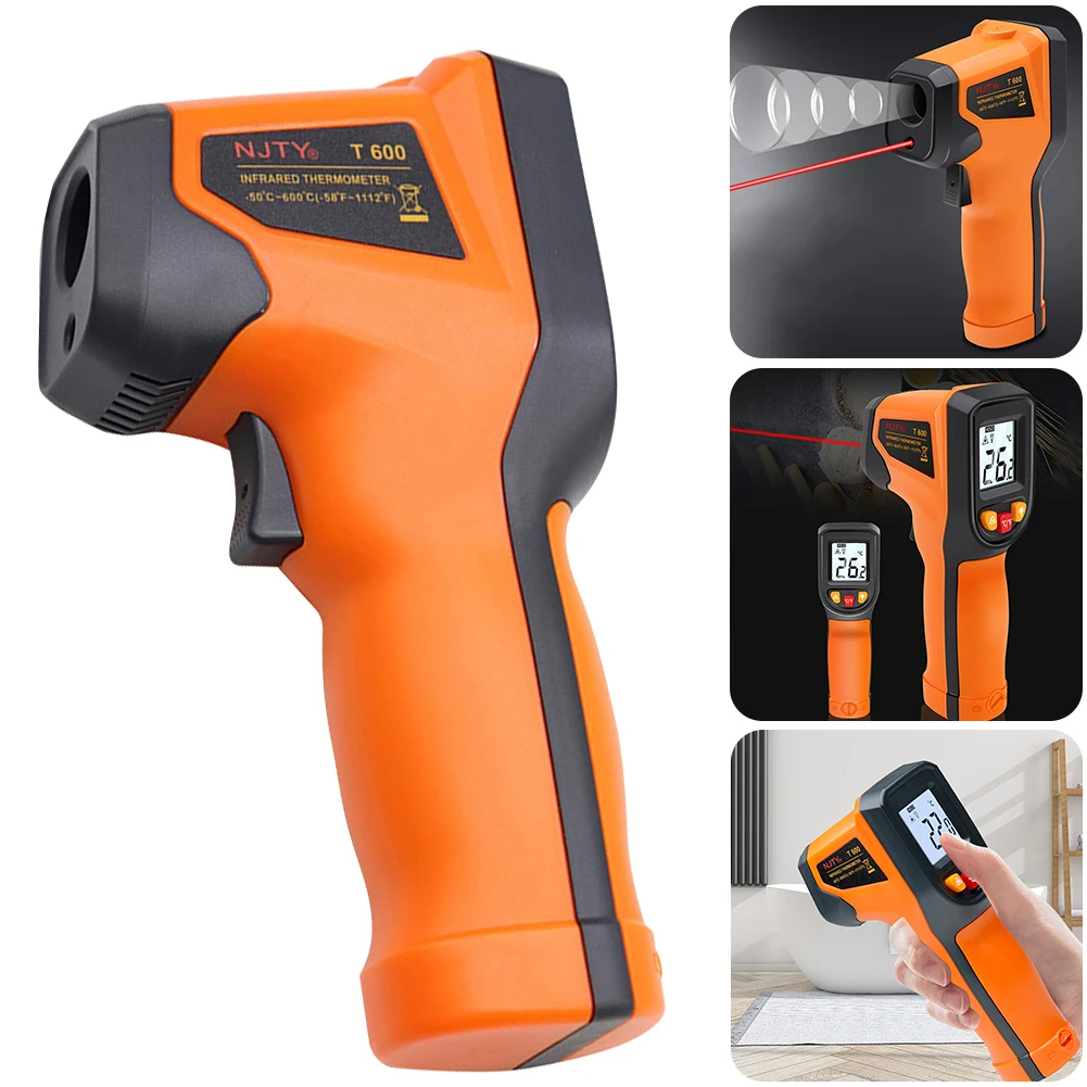 Infrared Thermometer with Backlight Handheld Temperature Gun Up To 600 Degree Centigrade Digital Thermometer for Kitchen Cooking
Infrared Thermometer with Backlight Handheld Temperature Gun Up To 600 Degree Centigrade Digital Thermometer for Kitchen Cooking