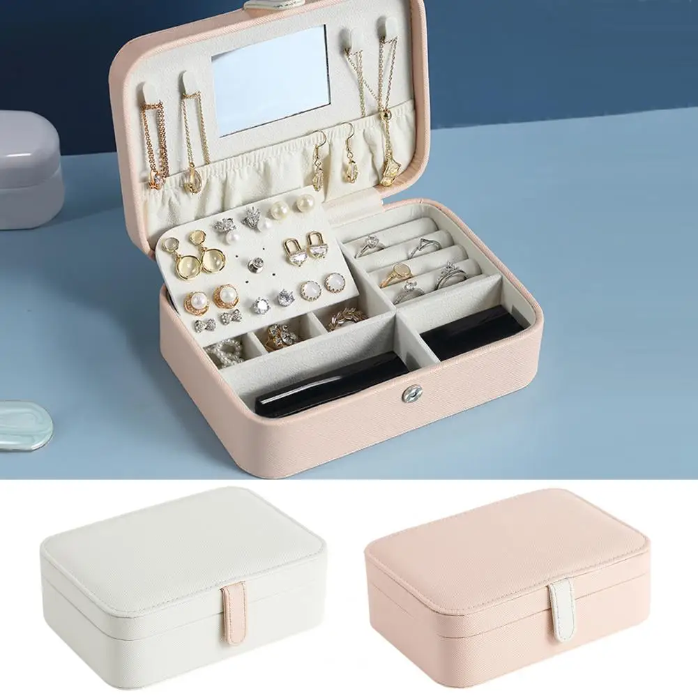 Double Layer Jewelry Storage Box Multiple Compartments with Mirror Earrings Rings Jewelry Box Organizer Storage Box
Double Layer Jewelry Storage Box Multiple Compartments with Mirror Earrings Rings Jewelry Box Organizer Storage Box