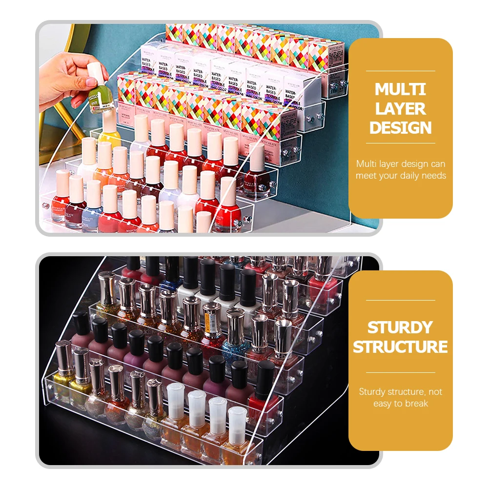 Multi Layer Storage Rack Nail Polish Nail Polish Holder Organizer Compact Lightweight Sturdy Makeup Display Shelf
Multi Layer Storage Rack Nail Polish Nail Polish Holder Organizer Compact Lightweight Sturdy Makeup Display Shelf
