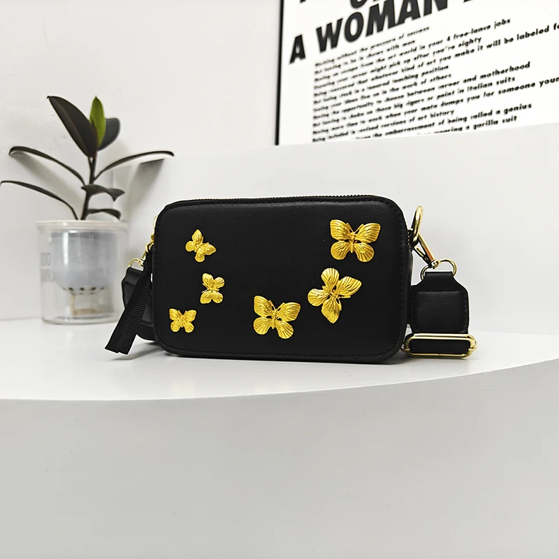 Women's Leather Small Square Bag Butterfly Embellished Shoulder Bag Luxury Designer Brand Handbag Lady Casual Tote Messenger Bag
Women's Leather Small Square Bag Butterfly Embellished Shoulder Bag Luxury Designer Brand Handbag Lady Casual Tote Messenger Bag