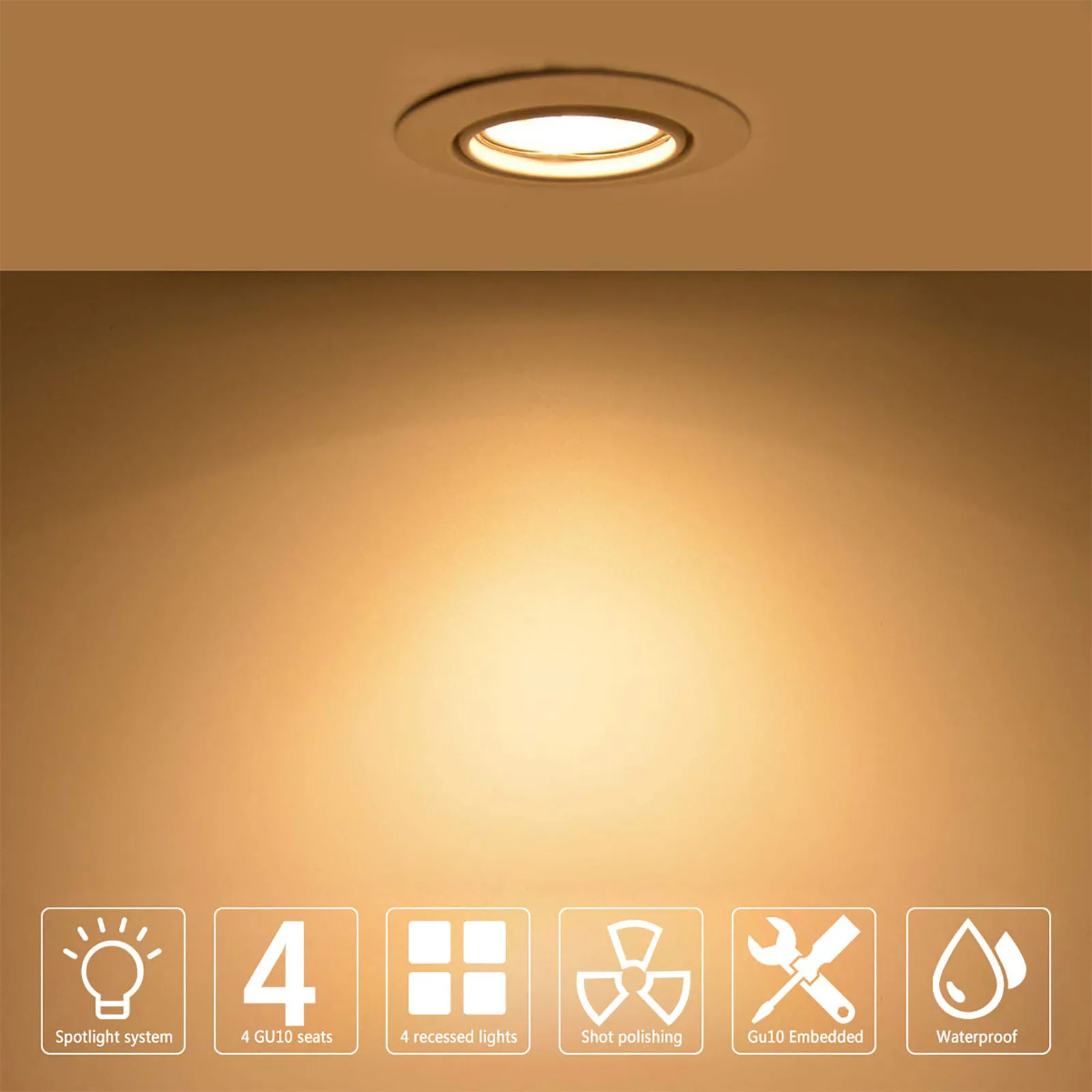 8Pcs Round Spotlight Mounting Frame Set Recessed Ceiling Light Trim Rings Splashproof Lamp Holder for Downlight
8Pcs Round Spotlight Mounting Frame Set Recessed Ceiling Light Trim Rings Splashproof Lamp Holder for Downlight
