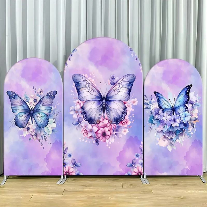 Arch Backdrop Cover Single Side Purple Lavender Butterfly Floral Thickened Party Decoration Photo Booth Background Event Props
Arch Backdrop Cover Single Side Purple Lavender Butterfly Floral Thickened Party Decoration Photo Booth Background Event Props