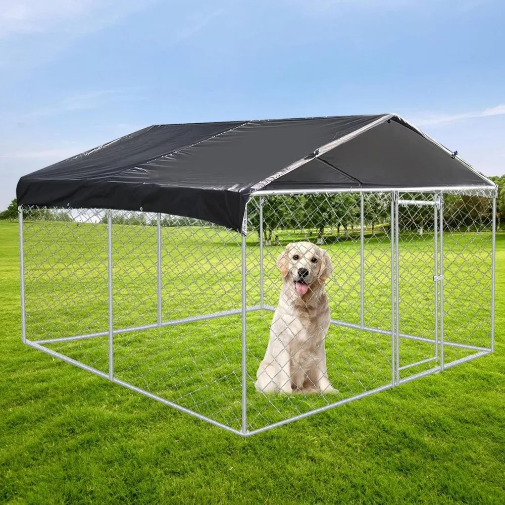 Large Outdoor Dog Kennel, Heavy Duty Outdoor Fence Dog Run, Anti-Rust Pens Fence with Waterproof UV-Resistant Cover and Secure L
Large Outdoor Dog Kennel, Heavy Duty Outdoor Fence Dog Run, Anti-Rust Pens Fence with Waterproof UV-Resistant Cover and Secure L