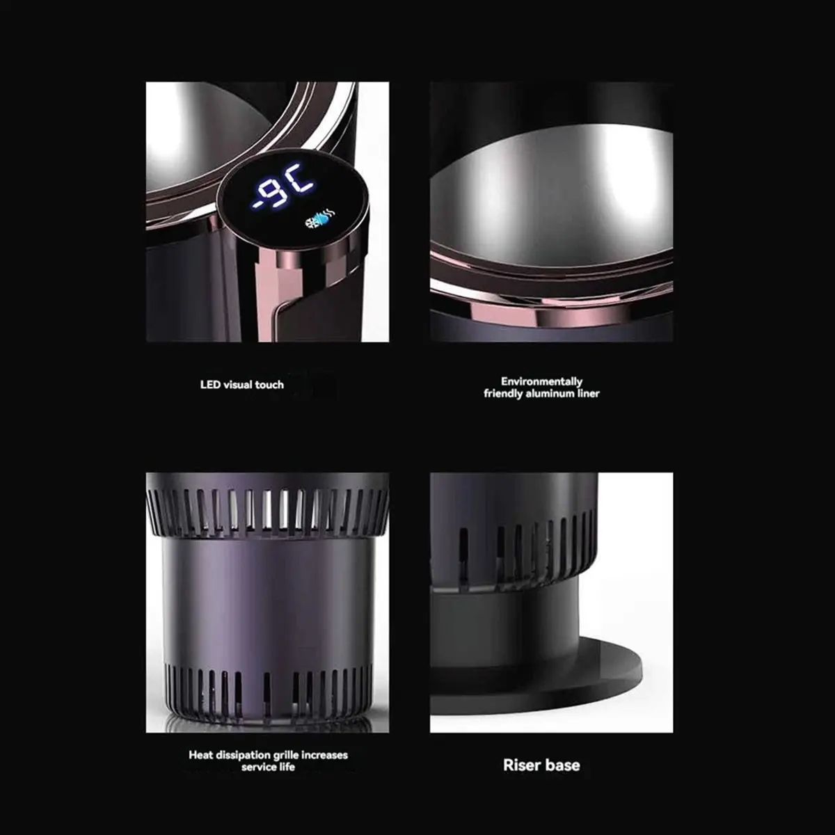 ETRT 2 в 1, интеллектуальная холодная и теплая автомобильная чашка с функциями охлаждения и обогрева, изоляционный охладитель для напитков для стаканов, вилка стандарта США C
ETRT 2 в 1, интеллектуальная холодная и теплая автомобильная чашка с функциями охлаждения и обогрева, изоляционный охладитель для напитков для стаканов, вилка стандарта США C