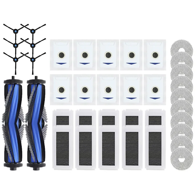 Комплект сменных аксессуаров для робота-пылесоса YCOC для Ecovacs Deebot N30 Omni/N30 Pro Omni - основная и боковые щетки, HEPA-фильтр, тряпка для сбора пыли.
Комплект сменных аксессуаров для робота-пылесоса YCOC для Ecovacs Deebot N30 Omni/N30 Pro Omni - основная и боковые щетки, HEPA-фильтр, тряпка для сбора пыли.