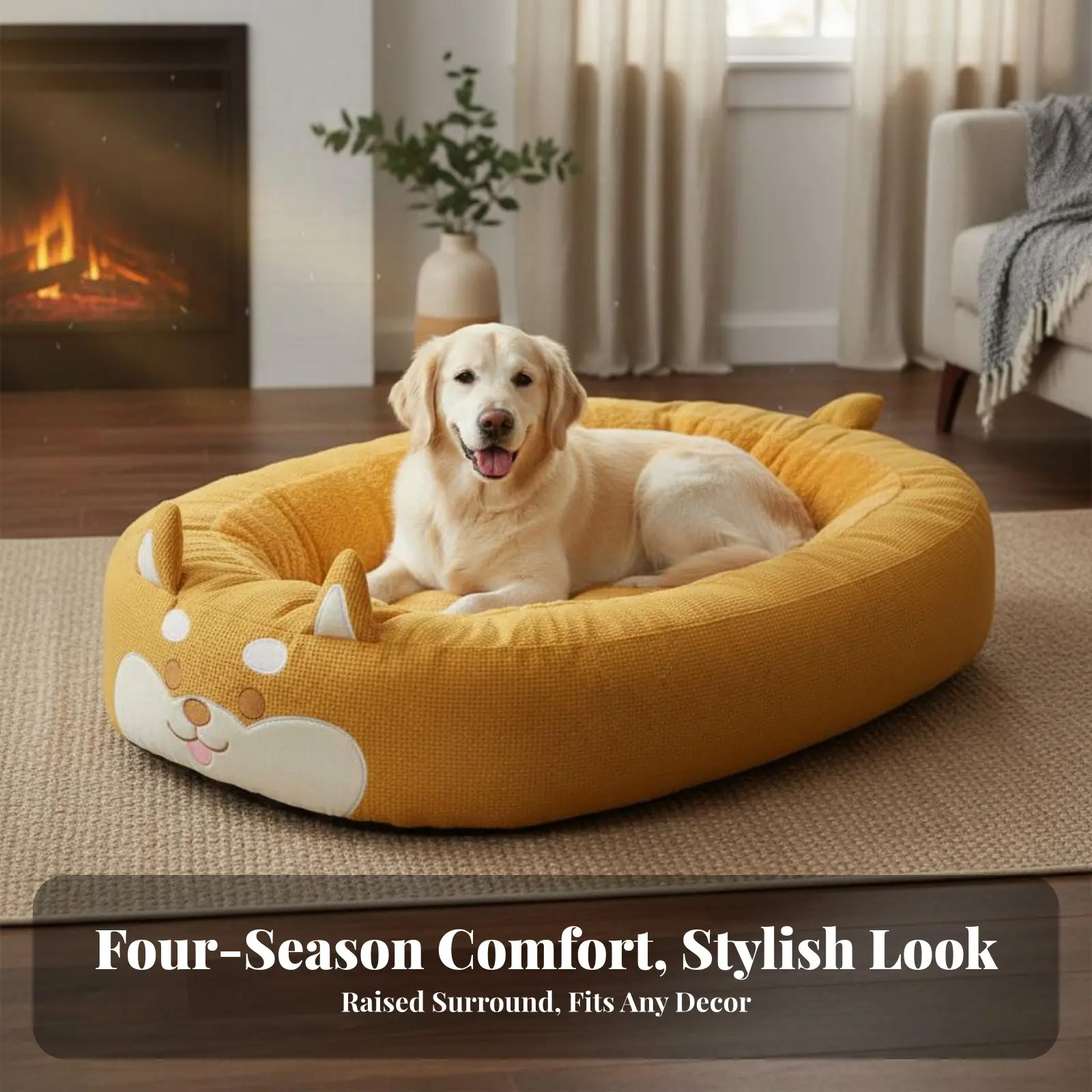 Large Dog Bed All-Season Use Cleanable Dog Lounger Cushioned Rim Pet Bed Removable Cover Warm and Snug for Mid-Sized Dogs
Large Dog Bed All-Season Use Cleanable Dog Lounger Cushioned Rim Pet Bed Removable Cover Warm and Snug for Mid-Sized Dogs