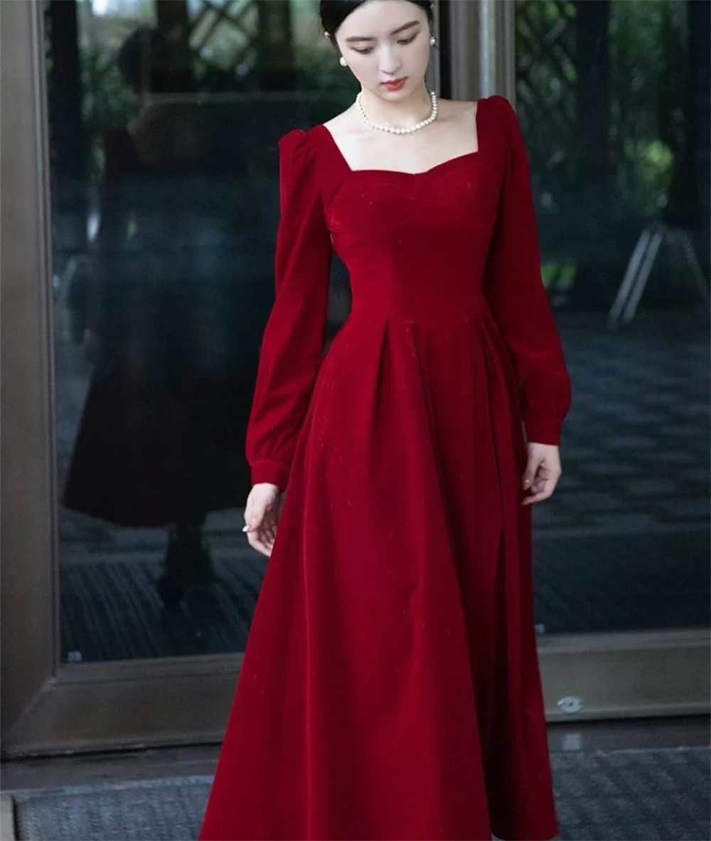 Customized Customized Graceful Square Collar Evening Dress Classic Long Sleeves Prom Dress Temperament A-Line Jersey Homecomi
Customized Customized Graceful Square Collar Evening Dress Classic Long Sleeves Prom Dress Temperament A-Line Jersey Homecomi