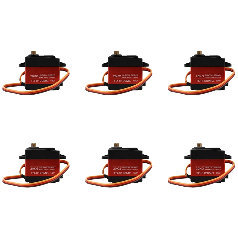 6X TIANKONGRC Td-8120Mg Waterproof Metal Gear Digital Servo with 20Kg High Torque 180Angle for Rc Remote Control Car Model
6X TIANKONGRC Td-8120Mg Waterproof Metal Gear Digital Servo with 20Kg High Torque 180Angle for Rc Remote Control Car Model