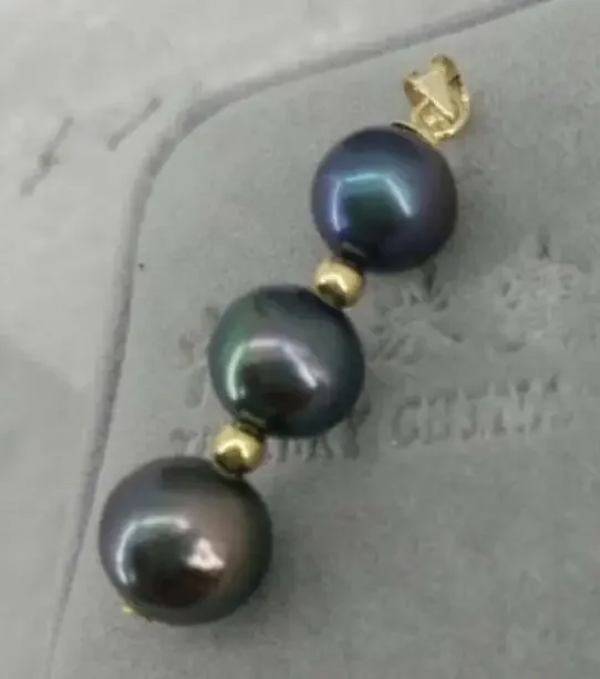 Jewelry Pearl Necklace 9-10 MM BLACK ROUND + NATURAL TAHITIAN PEARL PENDANT NECKLACE 925silver Free Shipping
Jewelry Pearl Necklace 9-10 MM BLACK ROUND + NATURAL TAHITIAN PEARL PENDANT NECKLACE 925silver Free Shipping