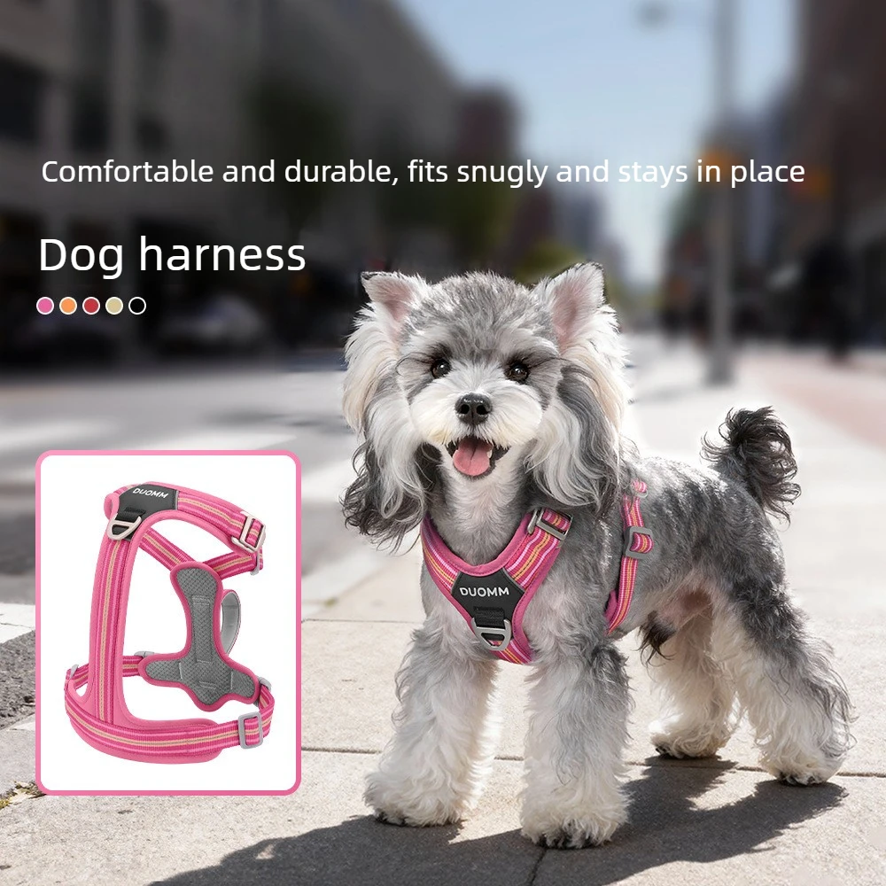 No-Pull Dog Harness, Quick Release Buckle, Reflective Strips, Adjustable Vest, Dual Handle for Walking Control
No-Pull Dog Harness, Quick Release Buckle, Reflective Strips, Adjustable Vest, Dual Handle for Walking Control