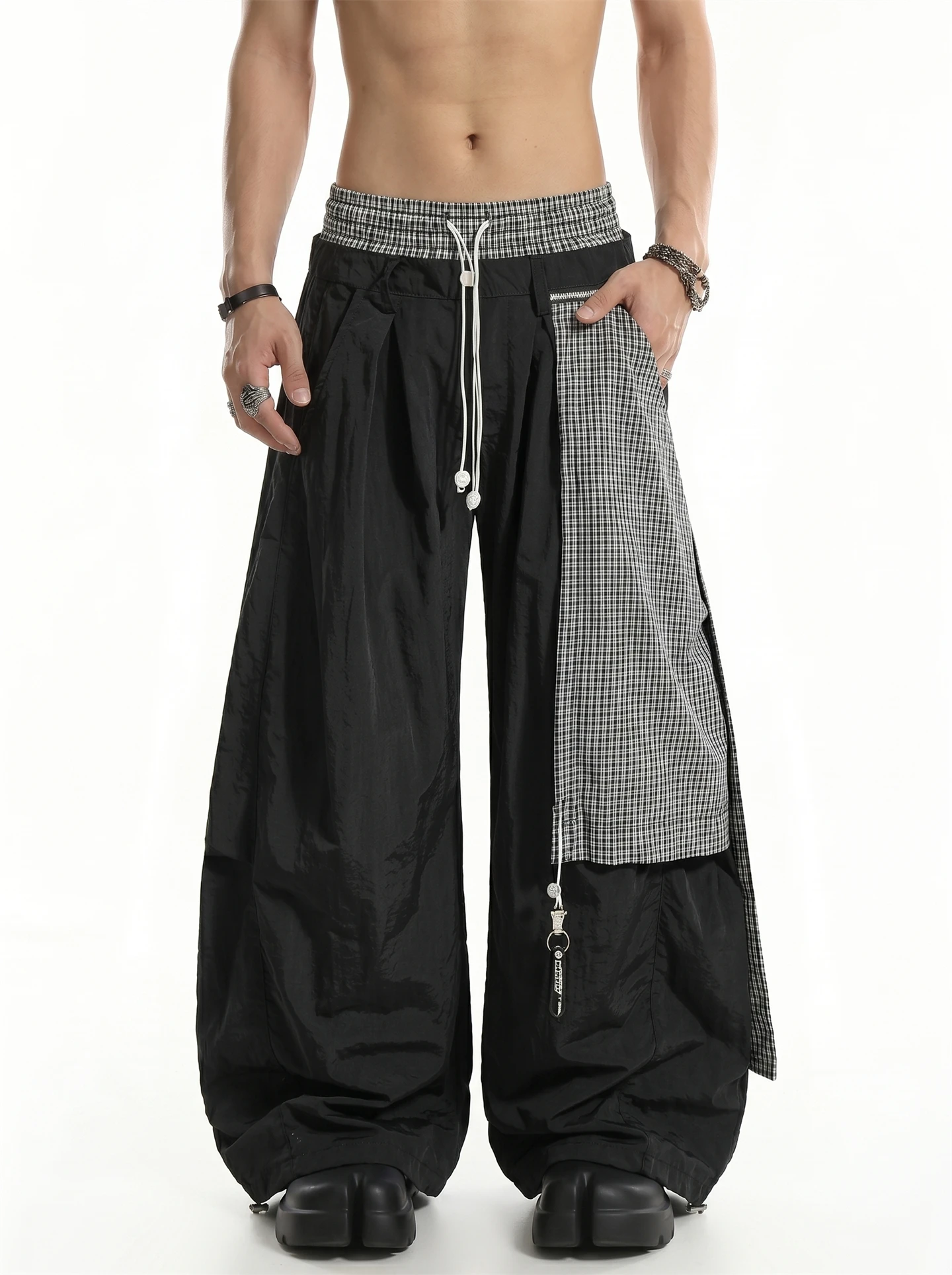 BETEBULE American High Street Plaid Casual Pants Men Summer New Loose Double Waist Head Bend Knife Pants INS Wide Leg Pants
BETEBULE American High Street Plaid Casual Pants Men Summer New Loose Double Waist Head Bend Knife Pants INS Wide Leg Pants