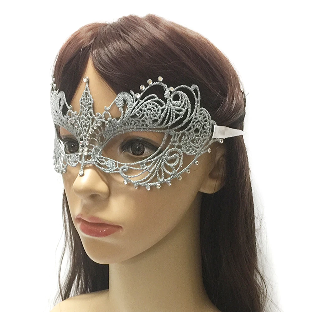 Women Sexy Lace Venetian Eye Diamond Masquerade For Cosplay Costume Party Silver Face Mask Party Accessories Mysterious Costume
Women Sexy Lace Venetian Eye Diamond Masquerade For Cosplay Costume Party Silver Face Mask Party Accessories Mysterious Costume