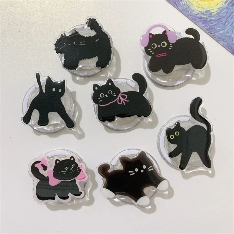 Магнитный держатель для телефона с милым черным котом, мультяшный дизайн, подходит для ленивых настольных держателей всех телефонов, противоскользящий и стабильный
Магнитный держатель для телефона с милым черным котом, мультяшный дизайн, подходит для ленивых настольных держателей всех телефонов, противоскользящий и стабильный