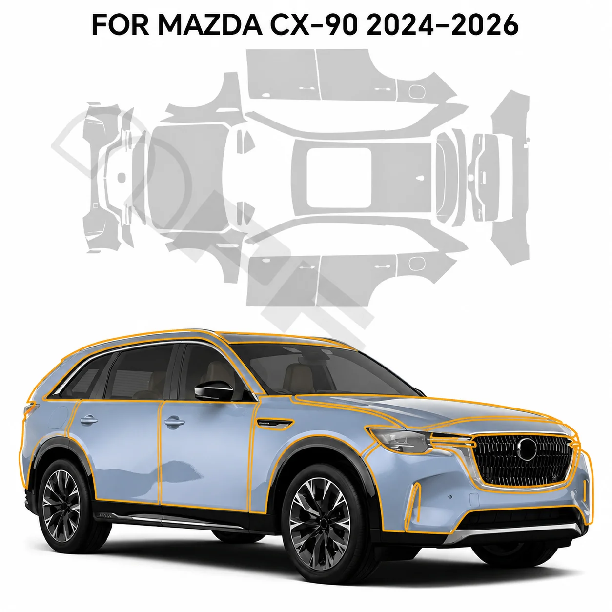 9Mil TPU For Mazda CX-90 CX90 2024-2026 Car Paint Protection Film Anti-scratch Pre-cut PPF Clear Bra Resistant Repairable Cover
9Mil TPU For Mazda CX-90 CX90 2024-2026 Car Paint Protection Film Anti-scratch Pre-cut PPF Clear Bra Resistant Repairable Cover