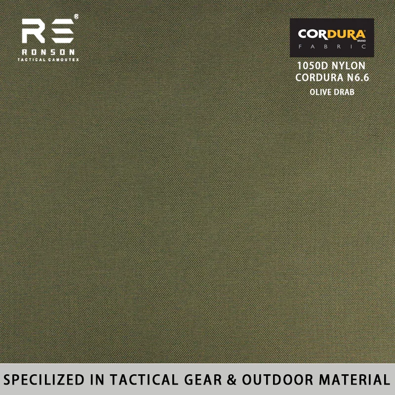 Ronson Olive Drab 1000D N6.6 Nylon Cordura Mil-spec Fabric Near-Infrared NIR WR PU Coated Tactical Gears and Outdoor Sportswear
Ronson Olive Drab 1000D N6.6 Nylon Cordura Mil-spec Fabric Near-Infrared NIR WR PU Coated Tactical Gears and Outdoor Sportswear
