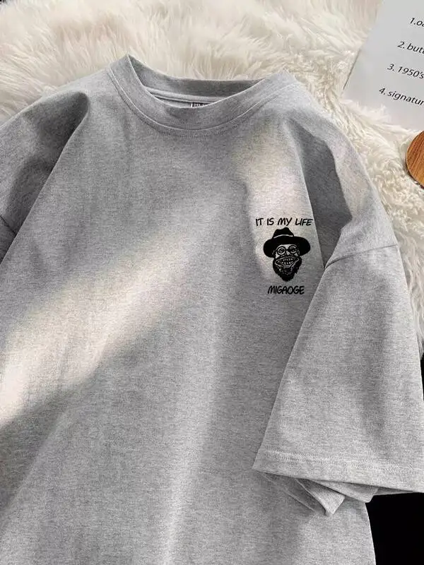 American Style Loose Cotton Short Sleeve T-Shirt Men's Women's Pure Cotton Tagless Outlet Summer Fashion Sun Protection Clothing
American Style Loose Cotton Short Sleeve T-Shirt Men's Women's Pure Cotton Tagless Outlet Summer Fashion Sun Protection Clothing