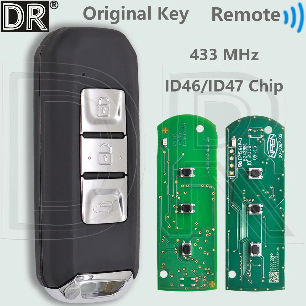 DR Original ID46/ID47 Chip 433MHz Proximity Smart Car Remote Key For Chevrolet Captiva Turbo Optra Hector Blazer Enjoy
DR Original ID46/ID47 Chip 433MHz Proximity Smart Car Remote Key For Chevrolet Captiva Turbo Optra Hector Blazer Enjoy