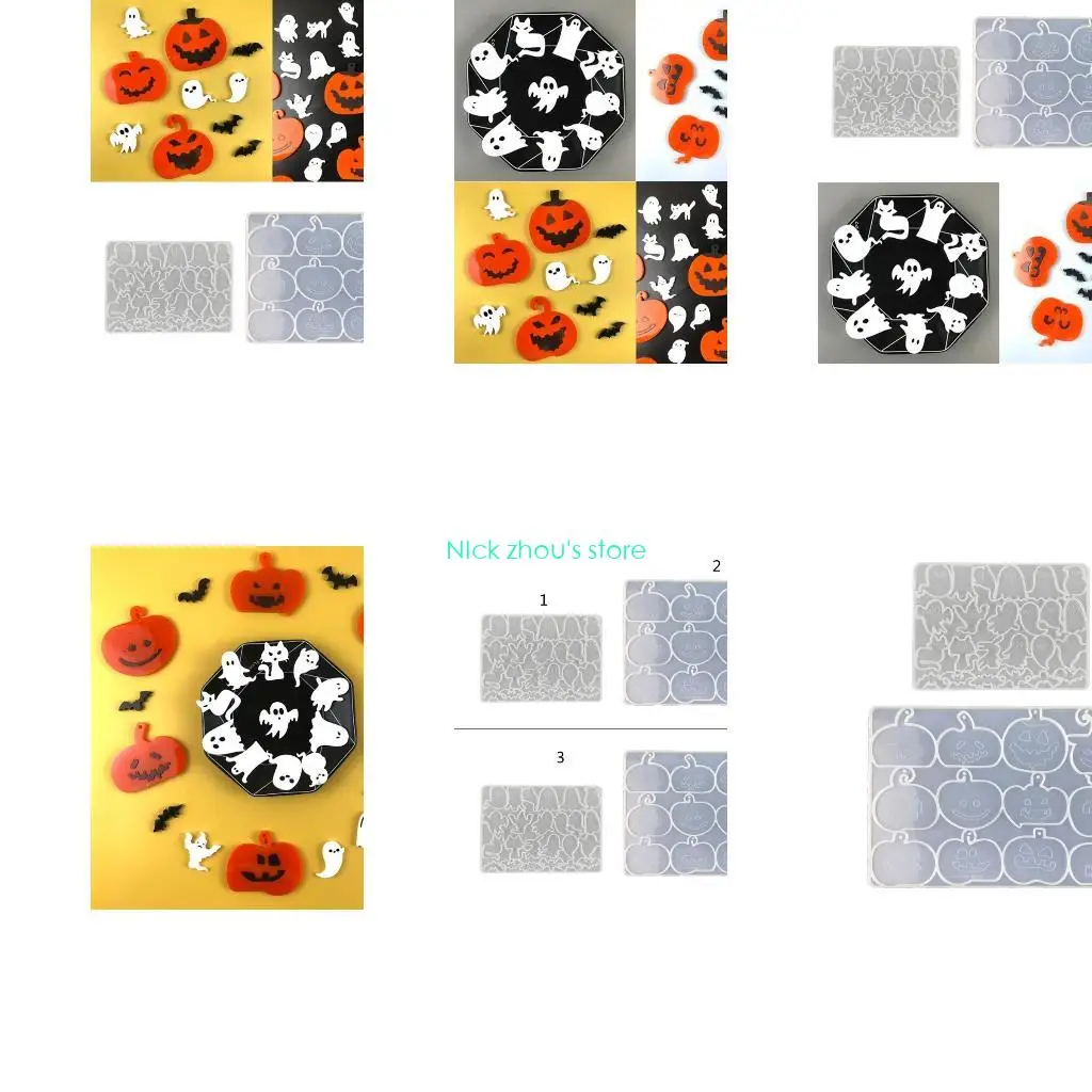 E15E Halloween Pumpkin Bat Keychain Resin Mold Earrings Pendant Silicone Mould
E15E Halloween Pumpkin Bat Keychain Resin Mold Earrings Pendant Silicone Mould