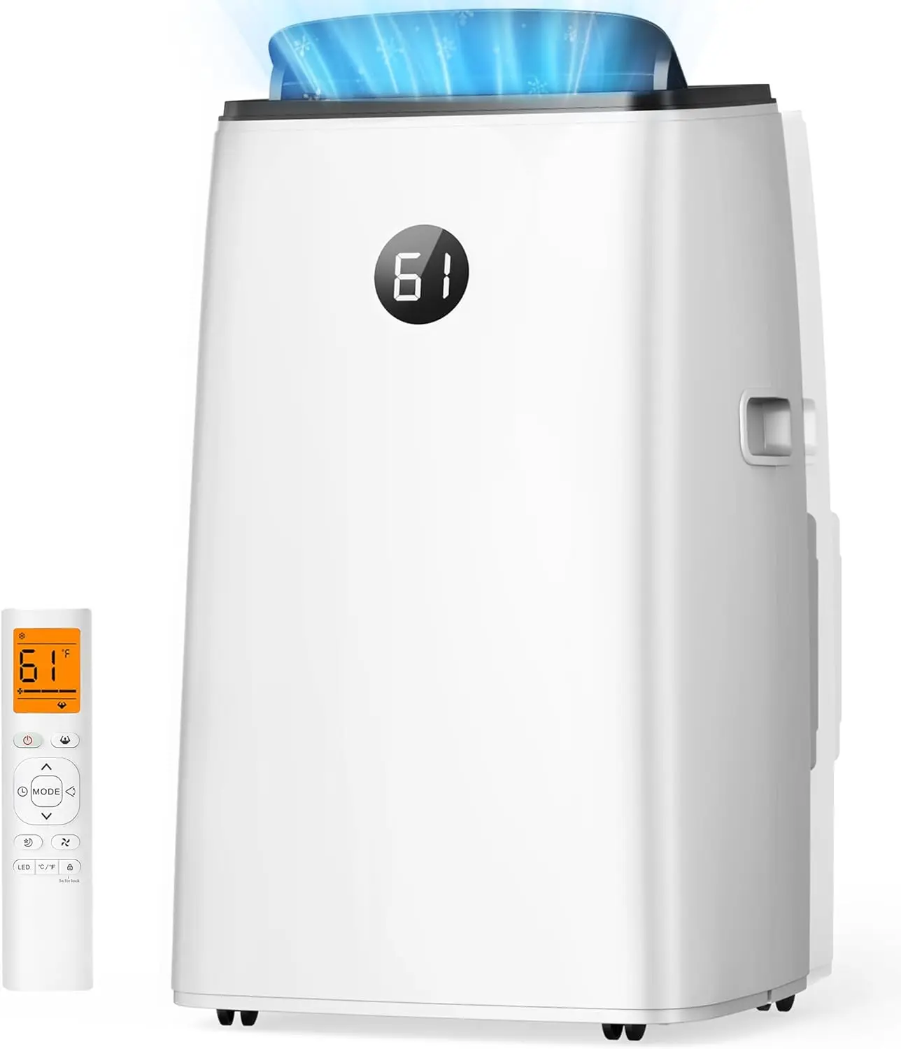 14000 BTU Inverter Portable Air Conditioner with Dual Hose, Cools Large Rooms Up to 700 Sq Ft – 3-in-1 Self-Evaporating AC Unit Plus Fan & Dehumidifier, Quiet Sleep Mode (42dB), Auto Swing
14000 BTU Inverter Portable Air Conditioner with Dual Hose, Cools Large Rooms Up to 700 Sq Ft – 3-in-1 Self-Evaporating AC Unit Plus Fan & Dehumidifier, Quiet Sleep Mode (42dB), Auto Swing
