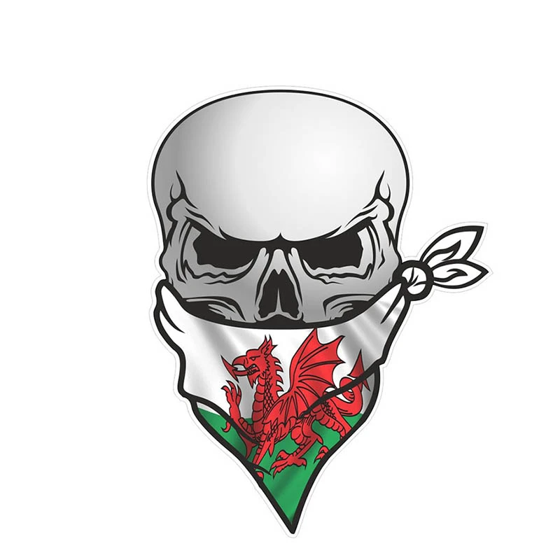 Gothic Biker with Face Bandana Welsh Wales Flag Motif External Vinyl Car Stickers
Gothic Biker with Face Bandana Welsh Wales Flag Motif External Vinyl Car Stickers
