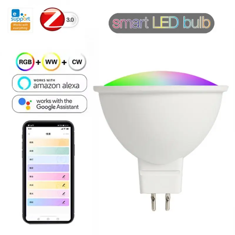 Ewelink/Tuya MR16 Zigbee 3.0 LED Bulbs Wifi Smart LED Lamp RGB LED Light Bulb Remote Control Works With Alexa Google Home Yandex
Ewelink/Tuya MR16 Zigbee 3.0 LED Bulbs Wifi Smart LED Lamp RGB LED Light Bulb Remote Control Works With Alexa Google Home Yandex