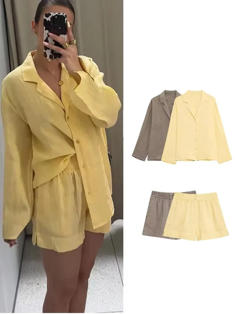 Casual Loose Shirt Women Elegant Solid Turndown Collar Single Breasted Long Sleeve Blouse 2025 New Summer Office Lady Chic Shirt
Casual Loose Shirt Women Elegant Solid Turndown Collar Single Breasted Long Sleeve Blouse 2025 New Summer Office Lady Chic Shirt