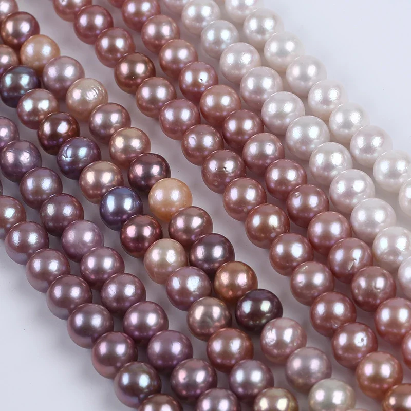 9-10mm Different Colors Edison Round Shape Freshwater Pearls Strand Wholesale 
9-10mm Different Colors Edison Round Shape Freshwater Pearls Strand Wholesale