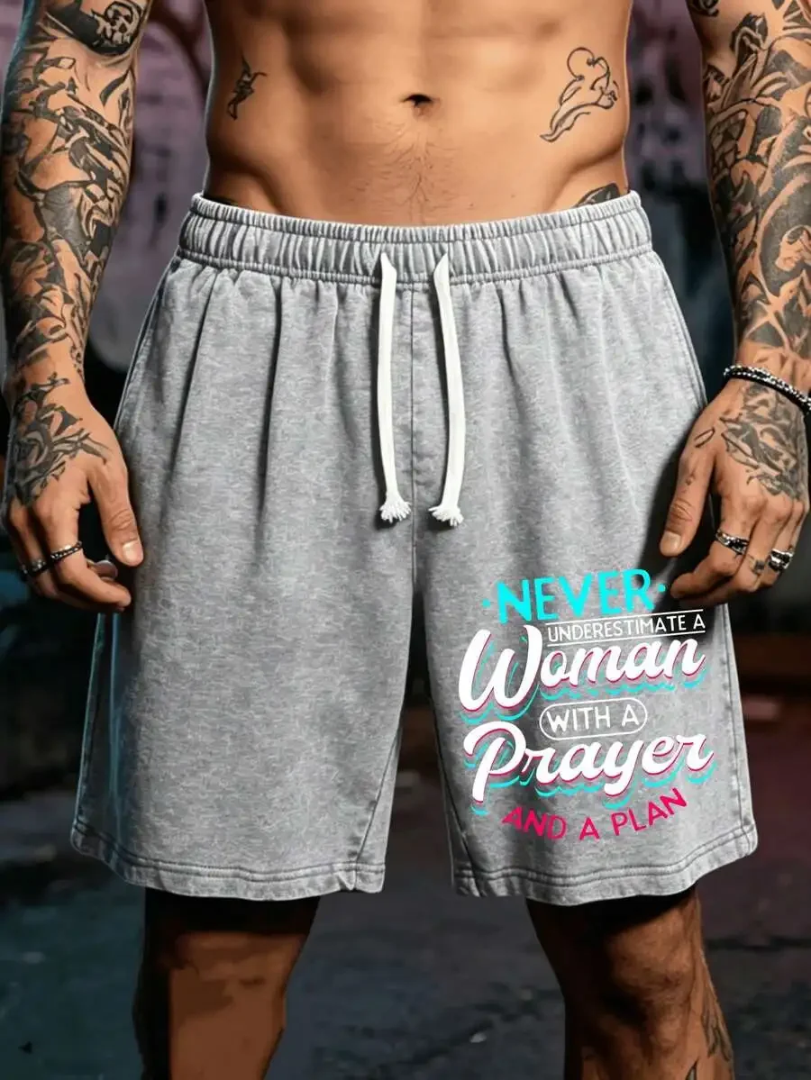 Mens Cotton Shorts With Prayer And Plan Print Casual Loose Fit Drawstring Waist
Mens Cotton Shorts With Prayer And Plan Print Casual Loose Fit Drawstring Waist