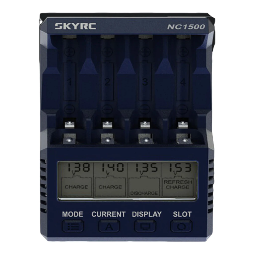 Анализатор заряда аккумуляторов SKYRC NC1500 AA/AAA для 4 AA NiMH перезаряжаемых батарей, профессиональное зарядное устройство для двойных A батарей
Анализатор заряда аккумуляторов SKYRC NC1500 AA/AAA для 4 AA NiMH перезаряжаемых батарей, профессиональное зарядное устройство для двойных A батарей