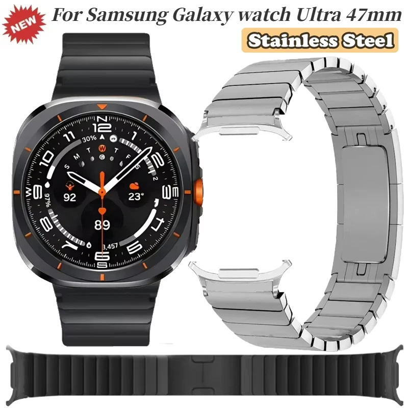 Stainless Steel Strap For Samsung Galaxy Watch Ultra 47mm No Gaps Metal Folding Clasp Band For Galaxy Ultra 47mm Wrist Bracelet
Stainless Steel Strap For Samsung Galaxy Watch Ultra 47mm No Gaps Metal Folding Clasp Band For Galaxy Ultra 47mm Wrist Bracelet