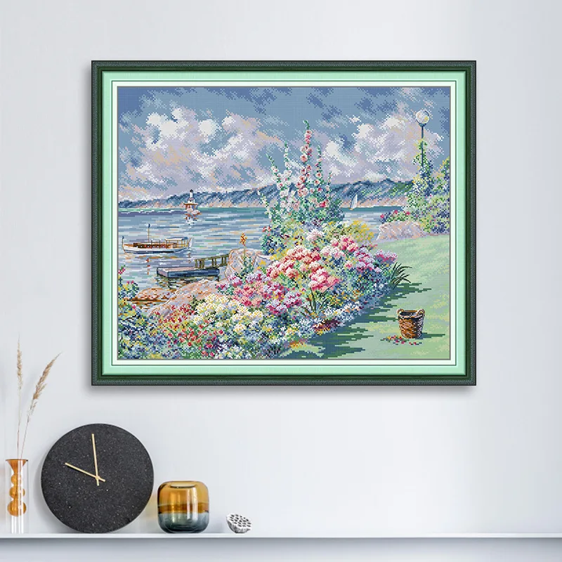 Joy Sunday Pre-printed Cross Stitch Kit Easy Pattern Aida Stamped Fabric Embroidery Set-Flower Coast
Joy Sunday Pre-printed Cross Stitch Kit Easy Pattern Aida Stamped Fabric Embroidery Set-Flower Coast