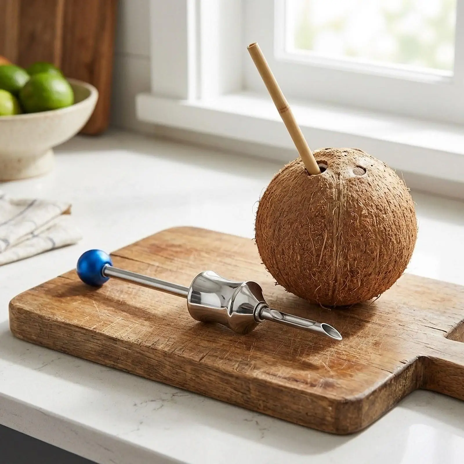 Premium Silver Coconut Opener Ergonomic Handle Sturdy Stainless Steel Tool for Fruit Shop and Household
Premium Silver Coconut Opener Ergonomic Handle Sturdy Stainless Steel Tool for Fruit Shop and Household