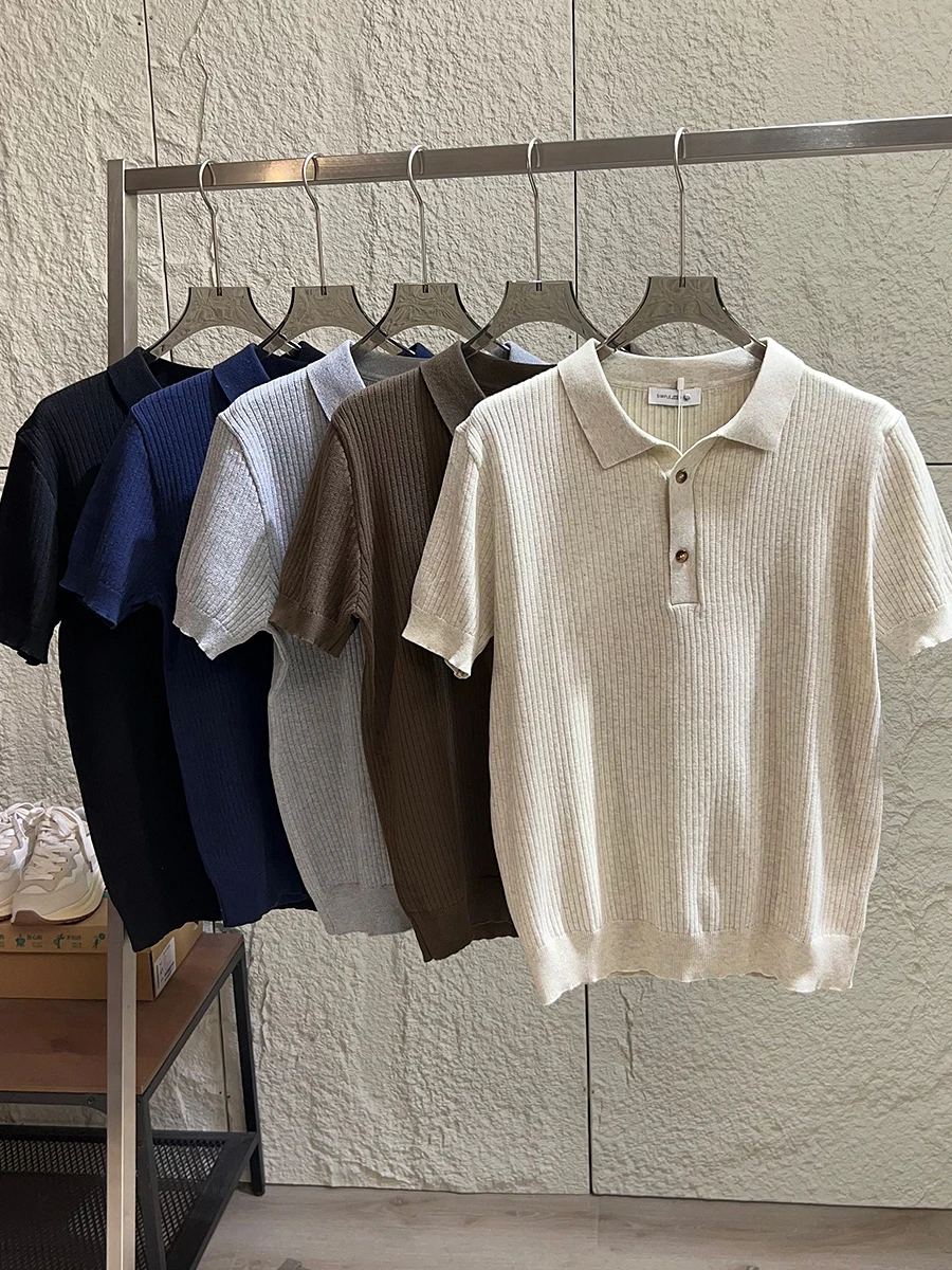 Lightweight Knitted Shirt for Men Soft Comfortable Breathable Short Sleeve Casual Style Spring Summer Fashion
Lightweight Knitted Shirt for Men Soft Comfortable Breathable Short Sleeve Casual Style Spring Summer Fashion