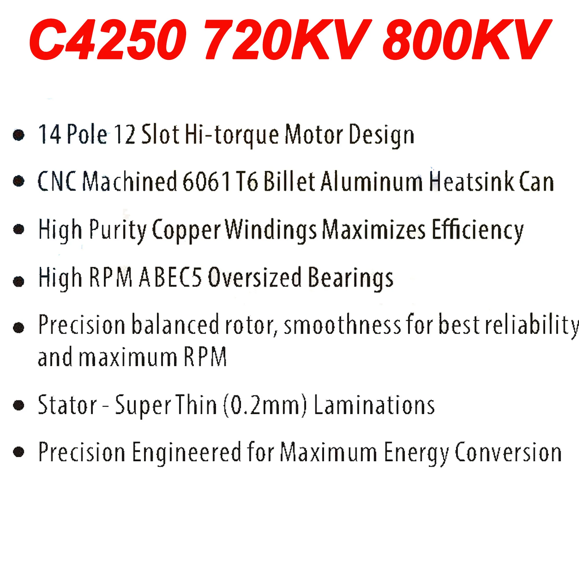 Surpasshobby C4250 Brushless Motor 800KV 720KV 14 Poles 5mm Shaft for RC Plane Aircraft Multicopter Quadcopter Drone Helicopter
Surpasshobby C4250 Brushless Motor 800KV 720KV 14 Poles 5mm Shaft for RC Plane Aircraft Multicopter Quadcopter Drone Helicopter