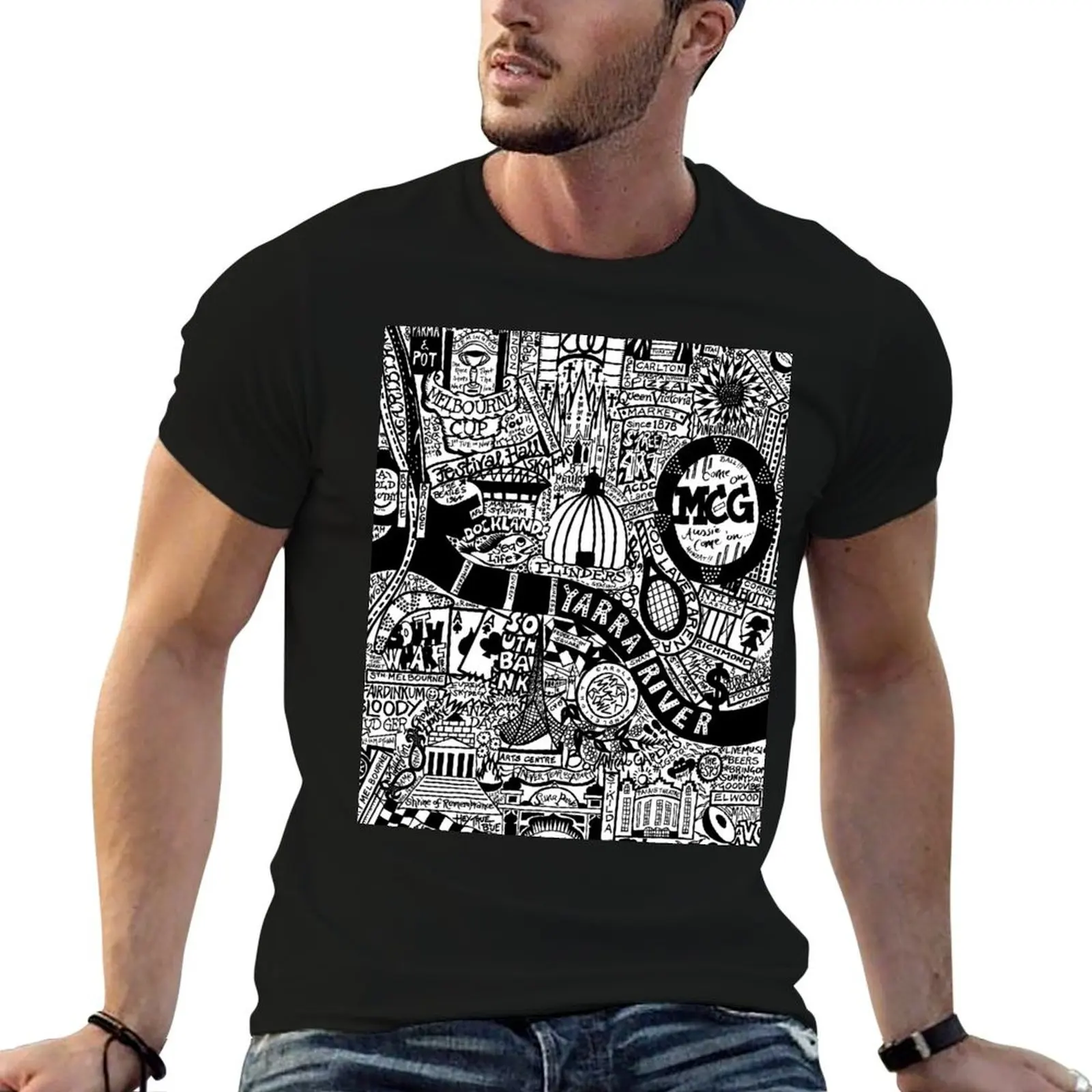 MELBOURNE ART SOUVENIRS T-Shirt man t shirt luxury t shirts for man graphic funny cotton t shirt pack T-shirt
MELBOURNE ART SOUVENIRS T-Shirt man t shirt luxury t shirts for man graphic funny cotton t shirt pack T-shirt