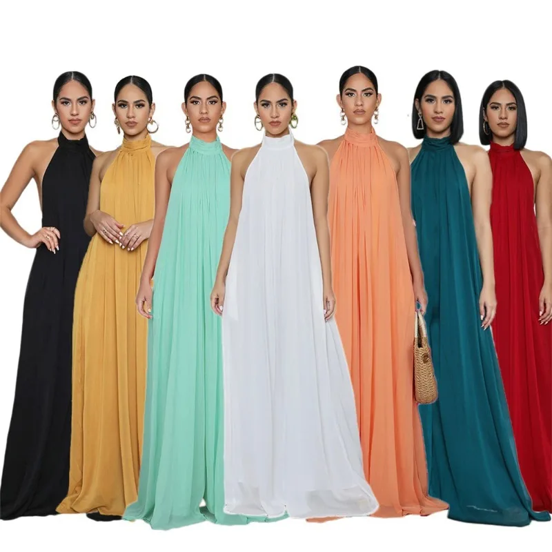 New Women's Backless Jumpsuit Spring and Summer Casual Sleeveless Wide-leg Trousers Fashion Female Chiffon Loose Sports Jumpsuit
New Women's Backless Jumpsuit Spring and Summer Casual Sleeveless Wide-leg Trousers Fashion Female Chiffon Loose Sports Jumpsuit