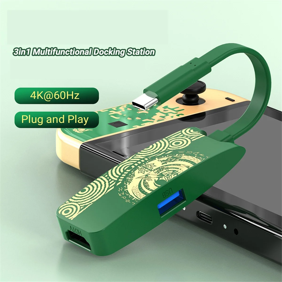 Игровой концентратор SVFE-g3 в 1, зеленая док-станция USB-C с USB2.0, 4 к60 Гц и совместимым PD 100 Вт для мобильных ноутбуков
Игровой концентратор SVFE-g3 в 1, зеленая док-станция USB-C с USB2.0, 4 к60 Гц и совместимым PD 100 Вт для мобильных ноутбуков