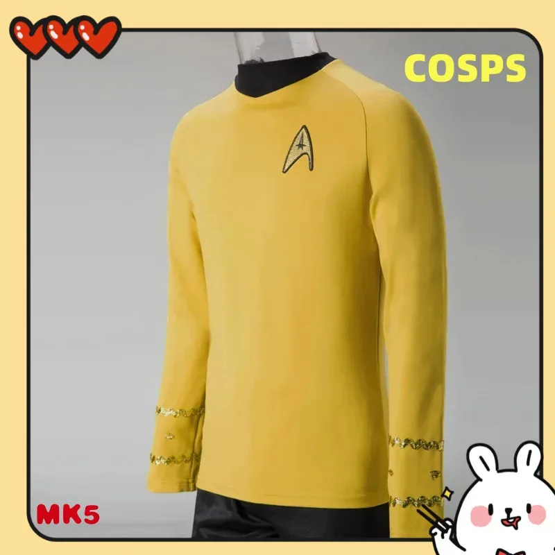 Рубашка MO11 Star Trek, костюм из оригинальной серии капитана Кирка, желтая форма, для Хэллоуина и косплея MI5 
Рубашка MO11 Star Trek, костюм из оригинальной серии капитана Кирка, желтая форма, для Хэллоуина и косплея MI5