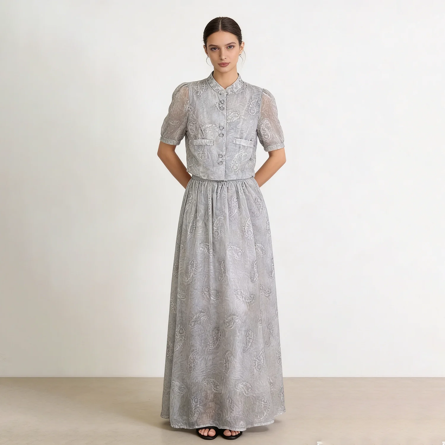 LIMO 2026 Women's Casual Two Piece Set, Print Short Sleeve Shirt & High Waist Long Skirt, Elegant Daily Wear Outfit
LIMO 2026 Women's Casual Two Piece Set, Print Short Sleeve Shirt & High Waist Long Skirt, Elegant Daily Wear Outfit