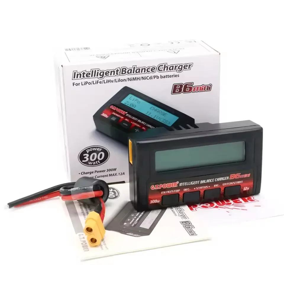 GT.POWER MINI B6 Балансное зарядное устройство Разрядное устройство 300 Вт 12 А Re-peak NiMH NiCD LiHV NiCd PB Зарядное устройство для литий-ионных аккумуляторов
GT.POWER MINI B6 Балансное зарядное устройство Разрядное устройство 300 Вт 12 А Re-peak NiMH NiCD LiHV NiCd PB Зарядное устройство для литий-ионных аккумуляторов