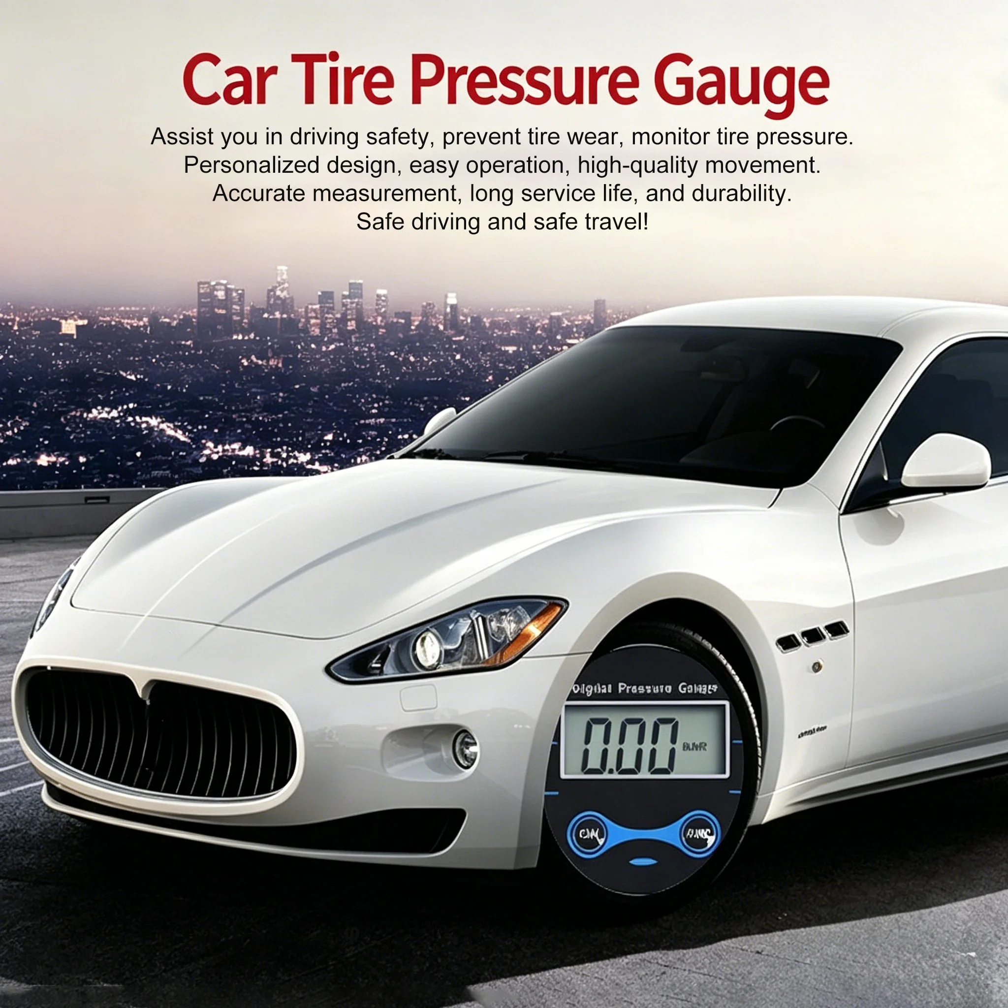 Digital Tire Pressure Gauge Tyre Pressure Monitor Manometer with Deflation Button Air Chuck Portable Car Repair Automotive Tools
Digital Tire Pressure Gauge Tyre Pressure Monitor Manometer with Deflation Button Air Chuck Portable Car Repair Automotive Tools