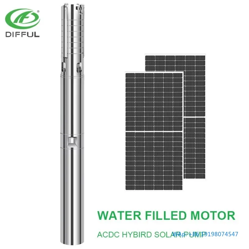 Water Filled Motor Submersible Solar Deep Well Water Pump
Water Filled Motor Submersible Solar Deep Well Water Pump