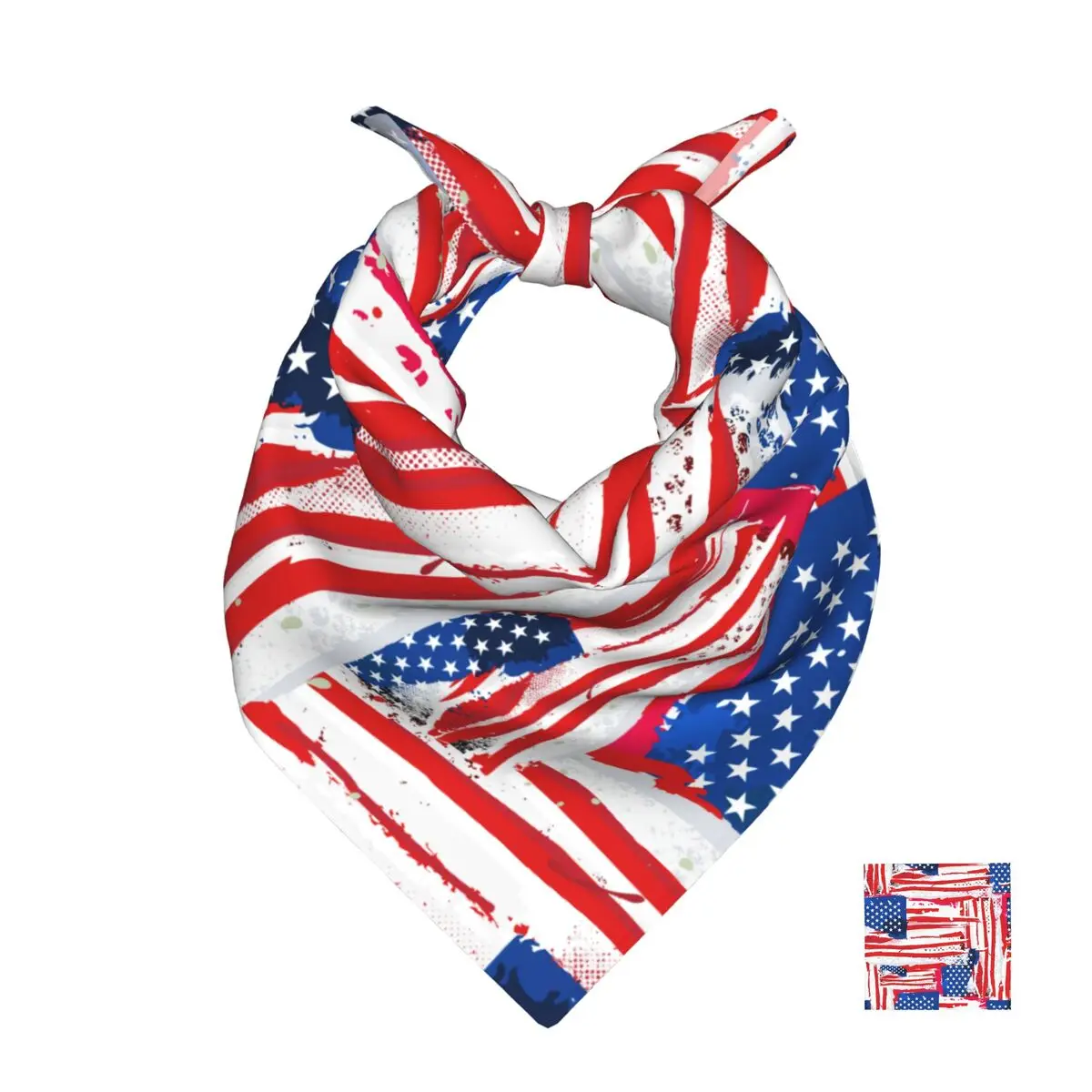 USA Flag Square Scarf Soft Breathable Daily Kerchief
USA Flag Square Scarf Soft Breathable Daily Kerchief