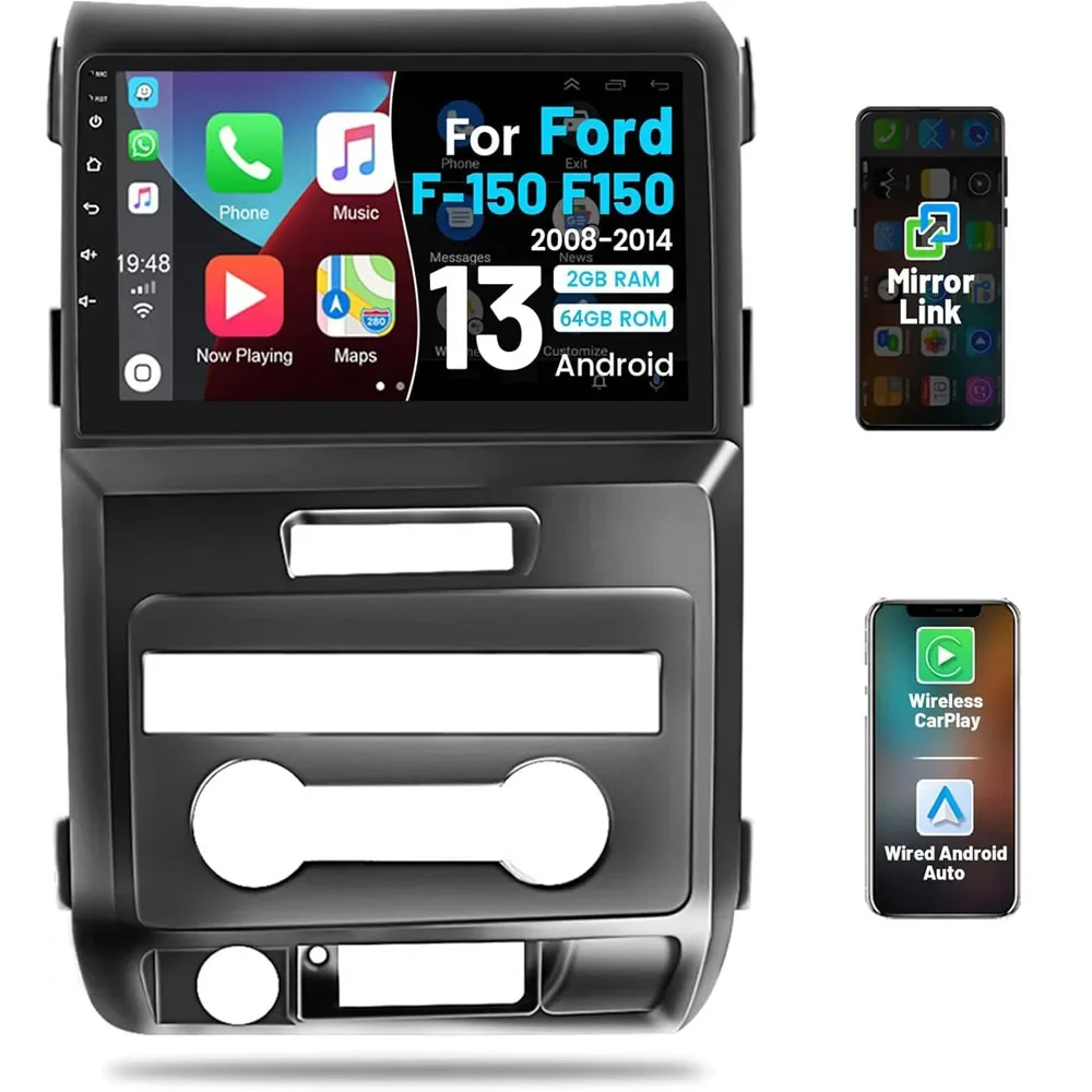 For Ford F-150 F150 2009-2012 with Wireless Carplay/Android Auto 9" Android 13 IPS Touch Screen Car Stereo//GPS /WiFi/SWC/28UI
For Ford F-150 F150 2009-2012 with Wireless Carplay/Android Auto 9" Android 13 IPS Touch Screen Car Stereo//GPS /WiFi/SWC/28UI