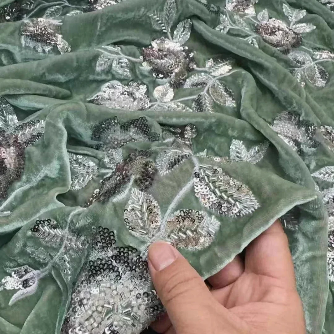 8Colors Available 135CM Wide Beading Sequins Silk Velvet Fabric by Meter for DIY Sewing Dress Jacket for Spring Winter R1716
8Colors Available 135CM Wide Beading Sequins Silk Velvet Fabric by Meter for DIY Sewing Dress Jacket for Spring Winter R1716