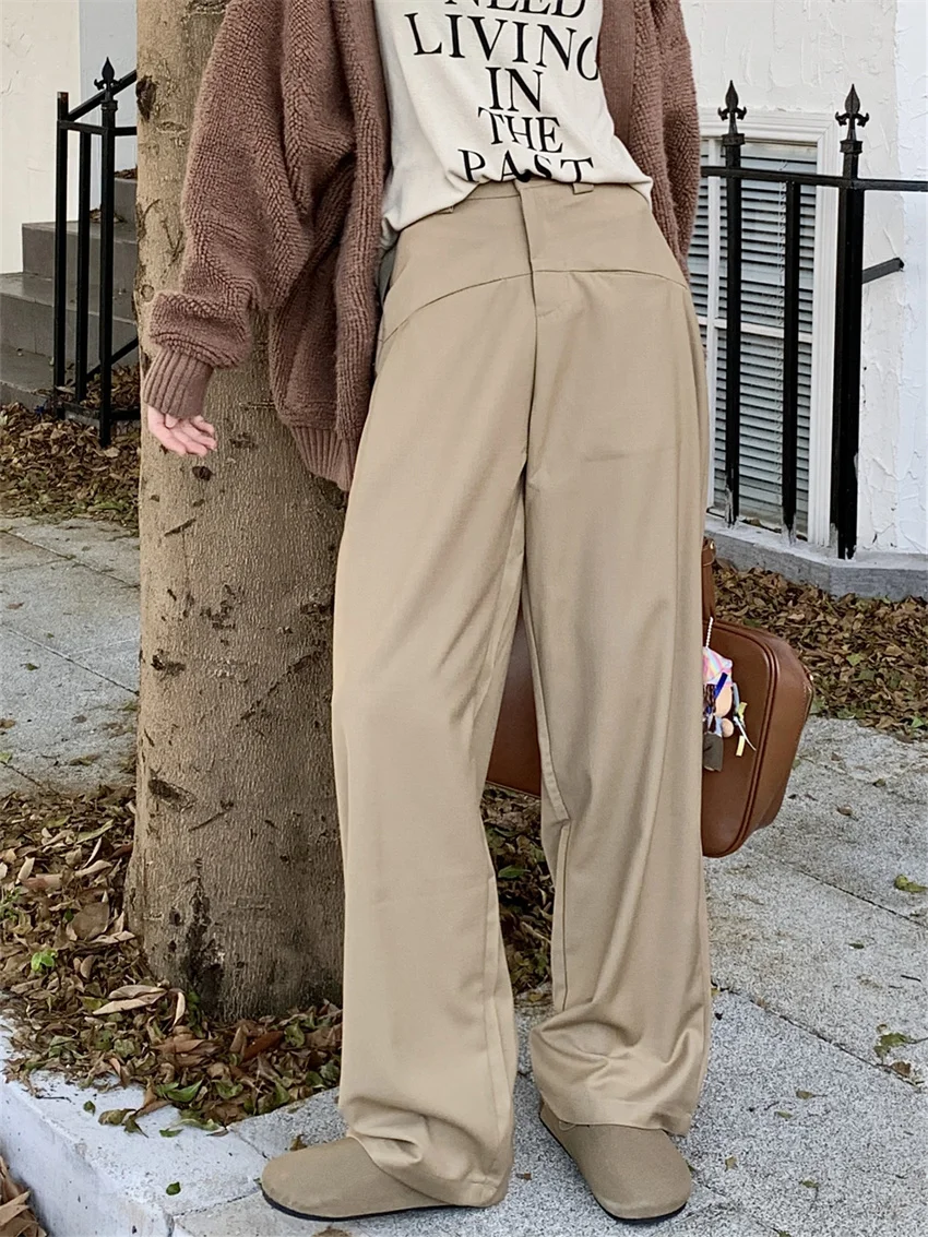 Alien Kitty Khaki Autumn Trousers Chic Loose Daily Straight Solid Casual Office Lady High Waist Slim New Work W ear Wide Leg
Alien Kitty Khaki Autumn Trousers Chic Loose Daily Straight Solid Casual Office Lady High Waist Slim New Work W ear Wide Leg
