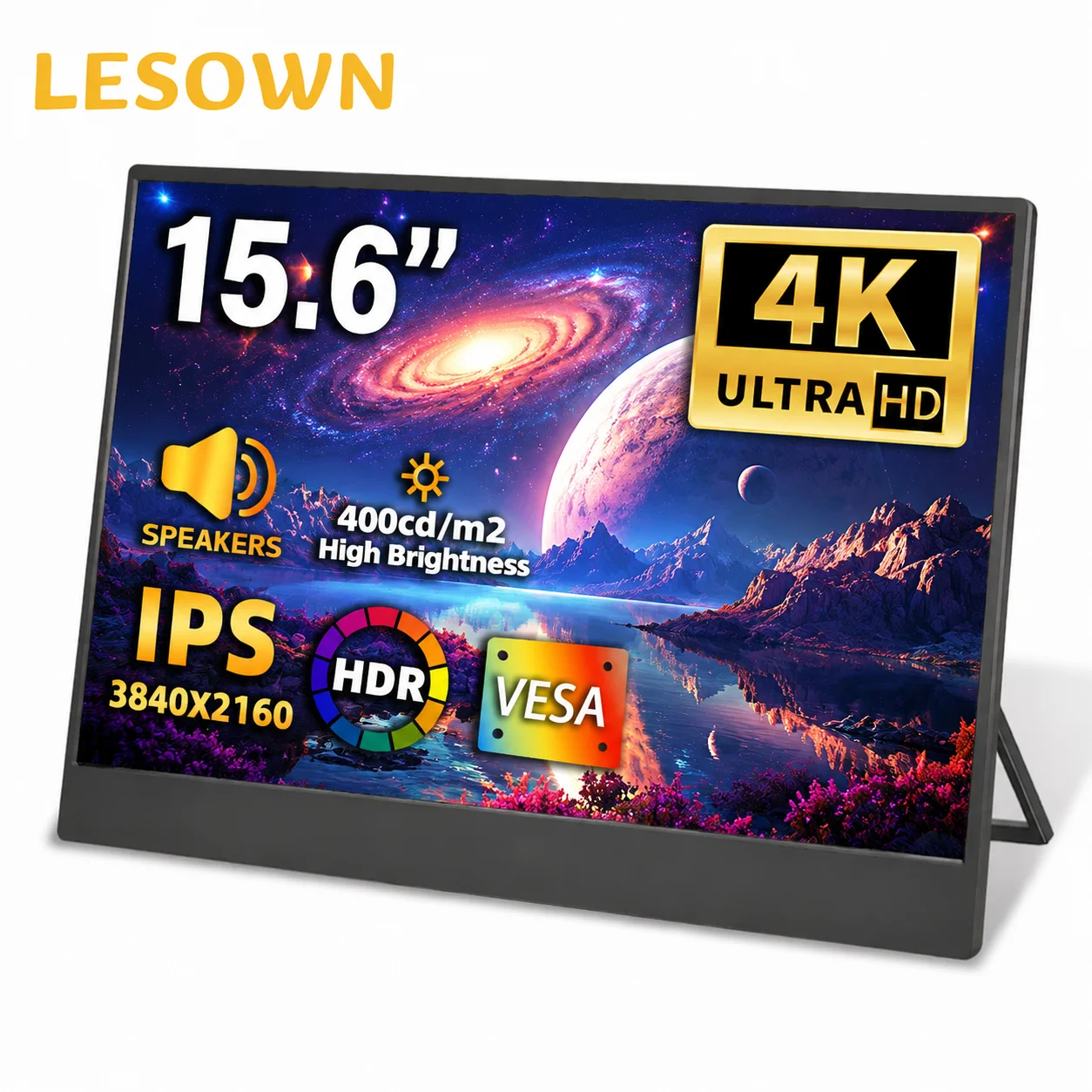 LESOWN 15.6 Inch Touch Screen Travel Display UHD 3840x2160 Plug and Play Second Monitor with VESA 75 for Laptop
LESOWN 15.6 Inch Touch Screen Travel Display UHD 3840x2160 Plug and Play Second Monitor with VESA 75 for Laptop